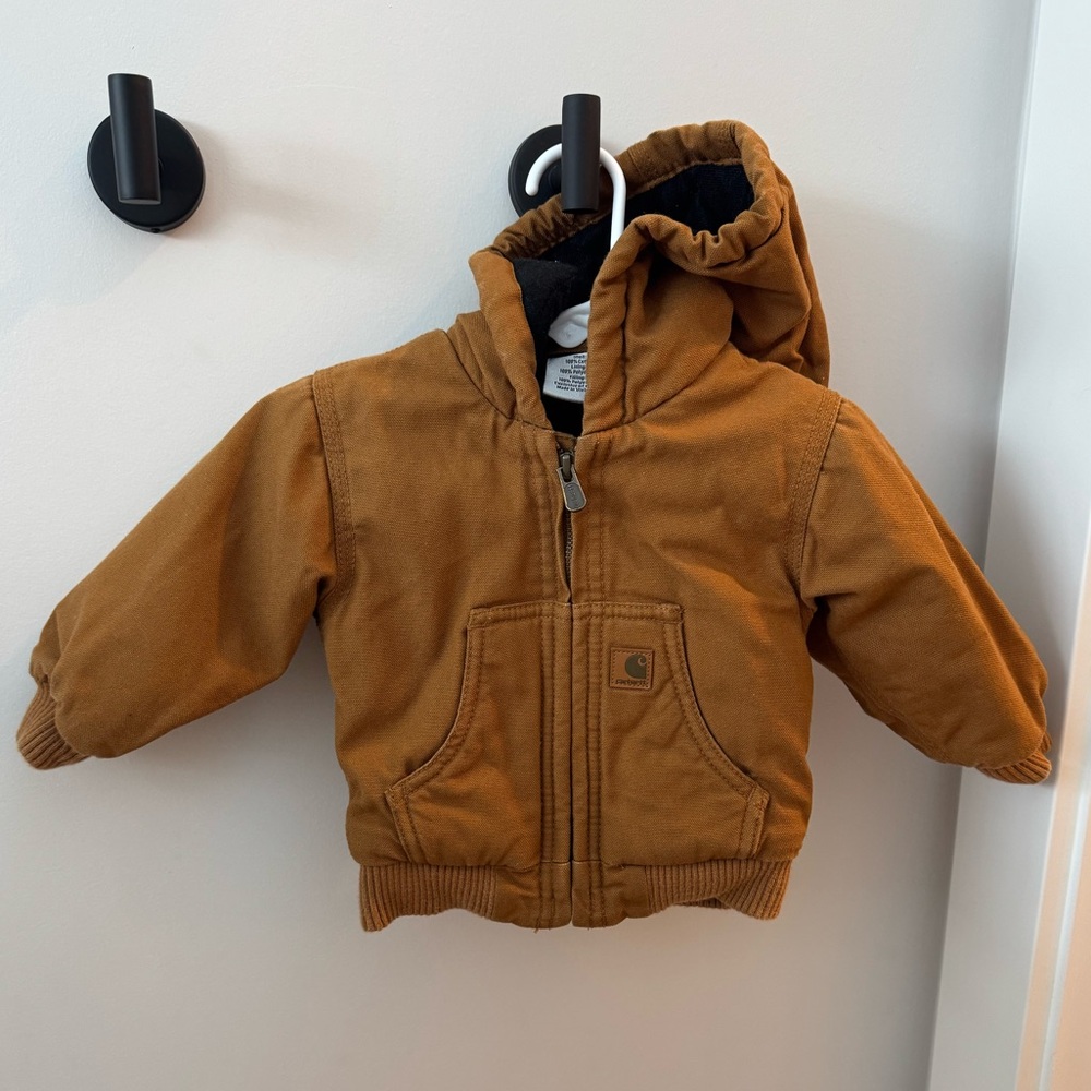 LIKE NEW Carhartt Canvas Infant Insulated Hooded Jacket — 6 Months